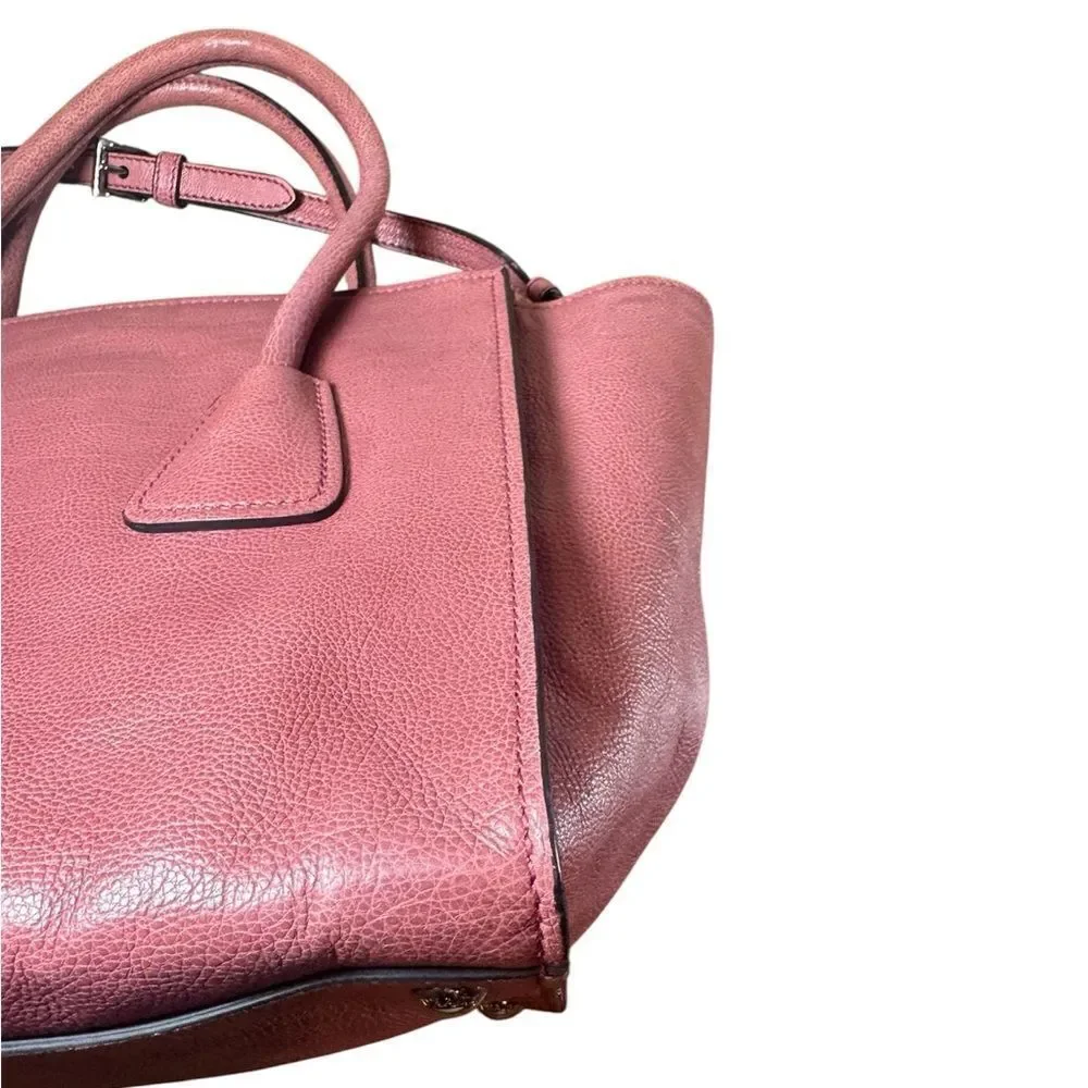 PRADA Rose Glacé Calf Small Twin Pocket 2way Satchel Tote